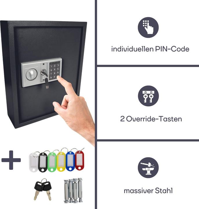 Produktbild Velleman SCHLÜSSELTRESOR - 45 x 36 x 12 cm - 71 Schlüssel