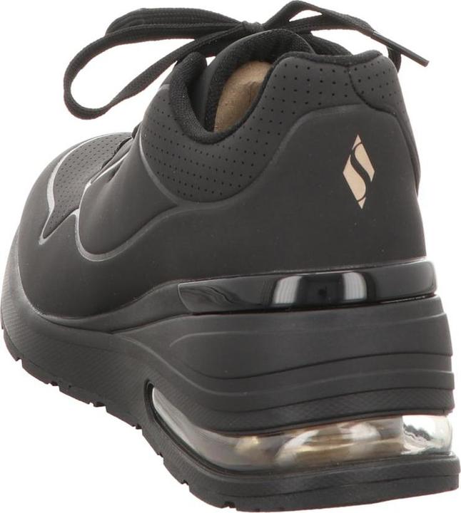 Actual product image Skechers Ladies Lace Up Shoes Sporty Rubber Sole Black (41)