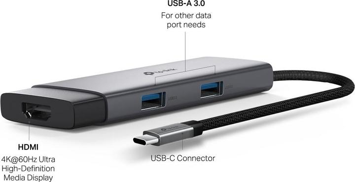 Produktbild TP-Link USB TYPE-C 5-PORT HUB (USB-C, 5 Ports)