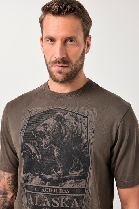 Actual product image JP1880 T-shirt, short sleeve, chest print, vintage look, up to 8 XL (7XL)