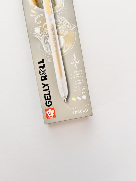 Immagine prodotto Sakura Roller Gelly Clicker (Argento, Bianco, Oro, 3x)