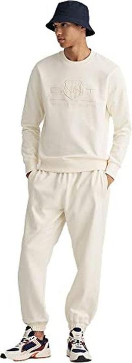 Produktbild GANT Heren Reg Tonal Shield C-Neck Sweat Pullover, Eggshell., XXL (XXL)