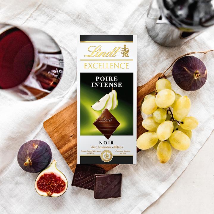 Actual product image Lindt Excellence dark pear chocolate bar (100 g)