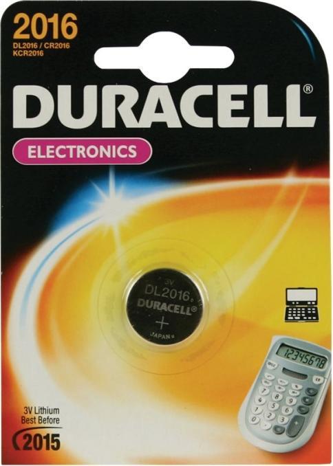 Actual product image Duracell Lithium battery DL 2016 B2 (2 pcs., CR2016, 165 mAh)