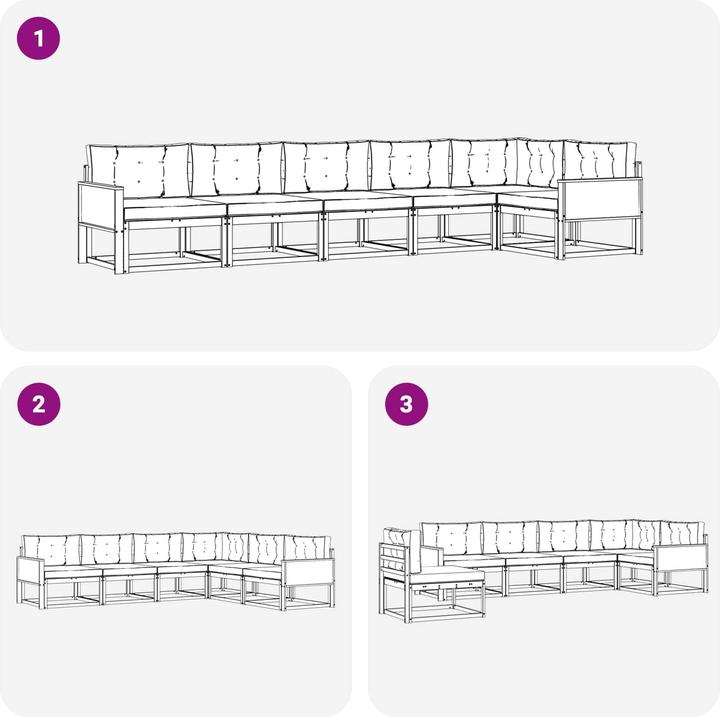 Produktbild vidaXL Outdoor-Sofa