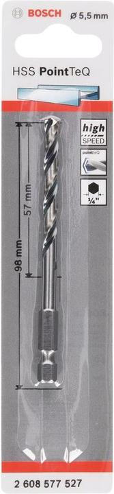 Actual product image Bosch Professional Zubehör HSS PointTeQ hexagonal drill 5.5 mm (5.5 mm)