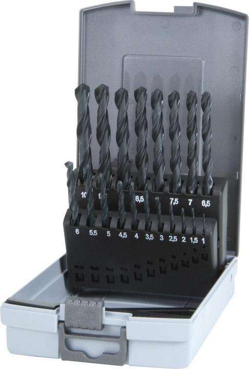 Actual product image Ruko Twist drill set DIN 338 type N, HSS-R in plastic box - 19 pcs. (1.0 mm to 10.0 mm)