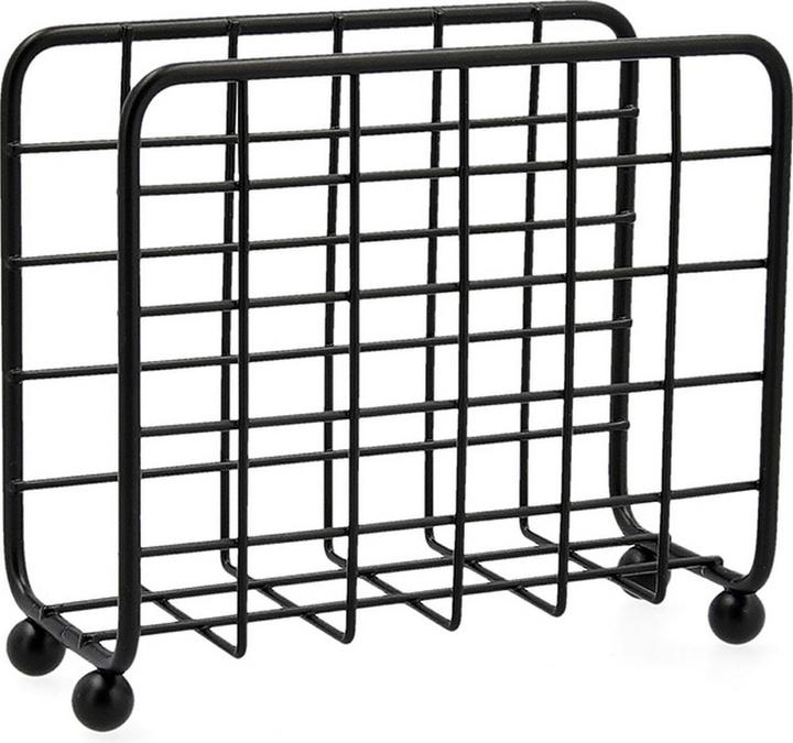 Quid Serviettenring Ebano Schwarz Metall 14,5 x 6,8 x 11,8 cm