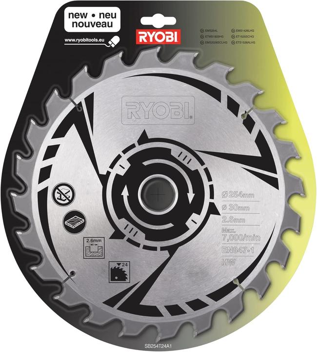 Immagine prodotto Ryobi Disco da taglio SB254T24A1 Metallo duro