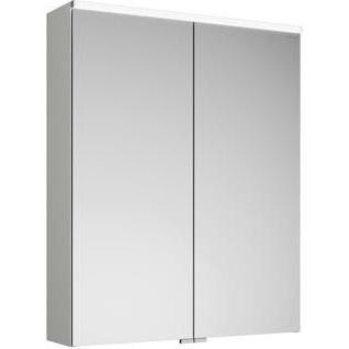 burgbad, Spiegelschrank, Eqio Spiegelschrank mit horizontaler LED-Beleuchtung, 2 Türen, 650x800mm