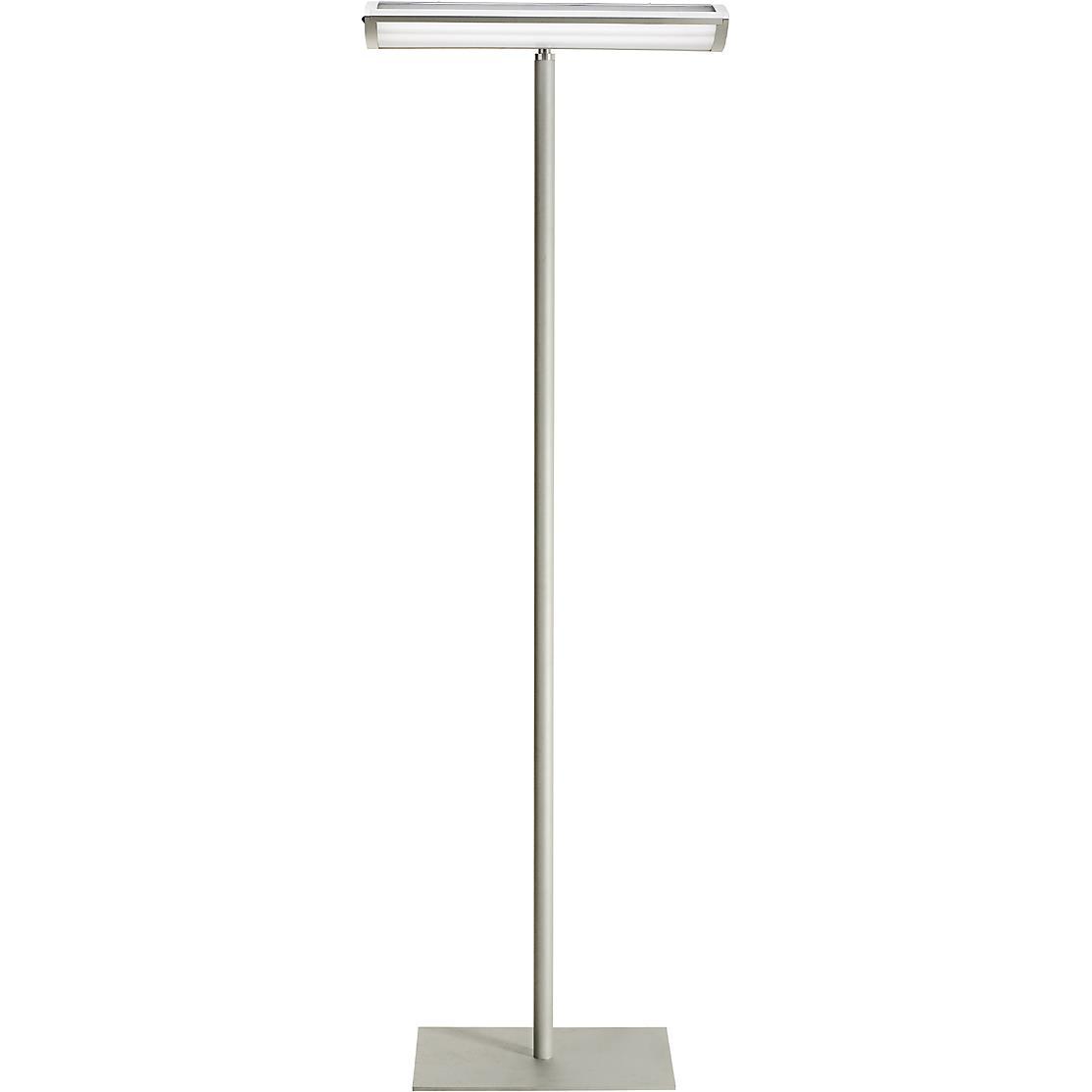 Alco, Stehlampe, Stehleuchte silber mit mittigem Standrohr (T5)