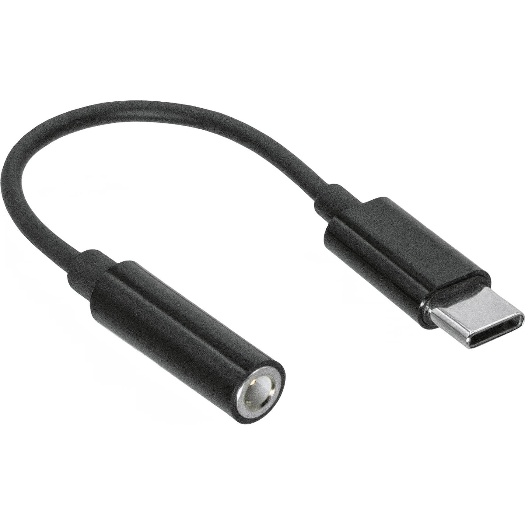 7x Dinic USBC-Audioada. 3,5mm Klinke sw, Mobilgerät Adapter, Schwarz