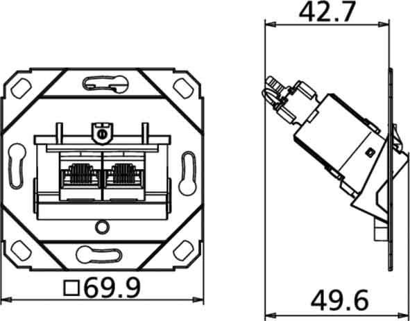 Actual product image Metz Connect 130B11D21200-E Socket RJ-45 White