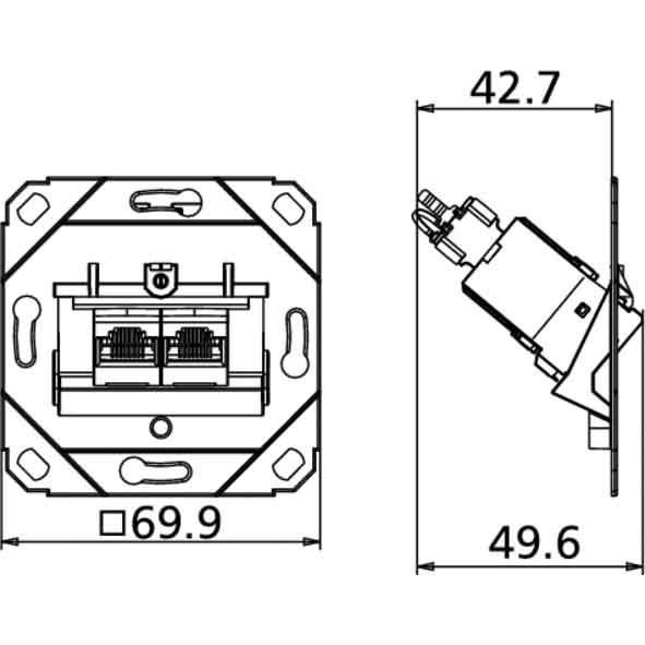Thumbnail - Metz Connect, Steckdose, 130B11D21200-E Steckdose RJ-45 Weiss