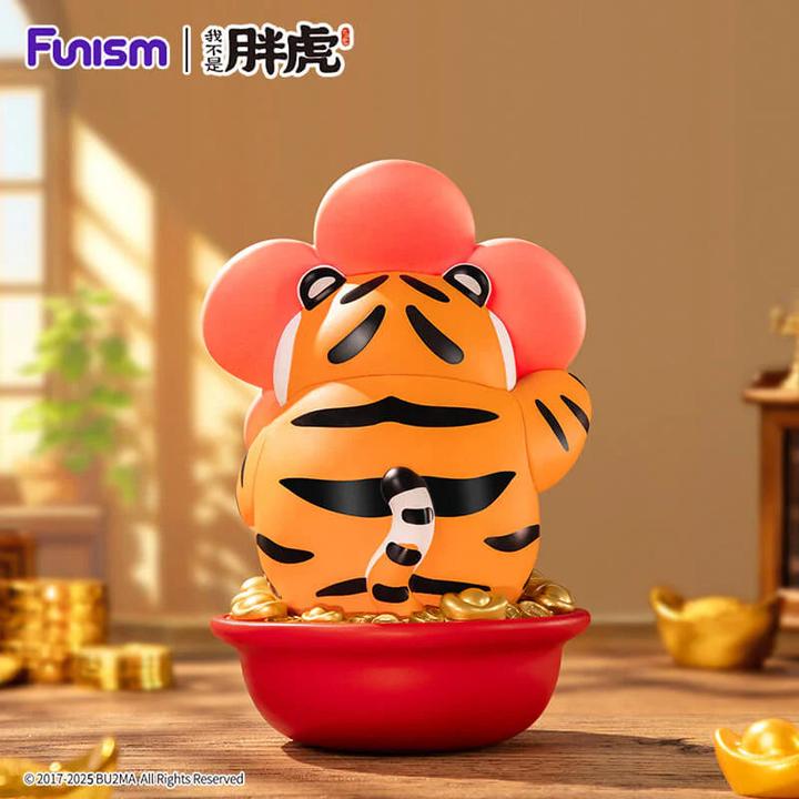 Produktbild Funism I Am Not Fat Tiger Statue Alexander the Tiger Rich Flower 20 cm