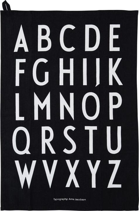 Image du produit Design Letters Set de torchons ABC (lot de 2) - Noir