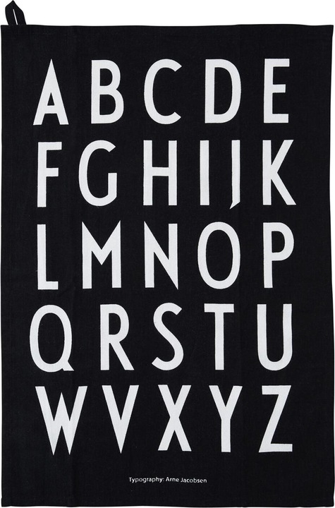 Produktbild Design Letters ABC Geschirrtuch-Set (2er-Set) - Schwarz