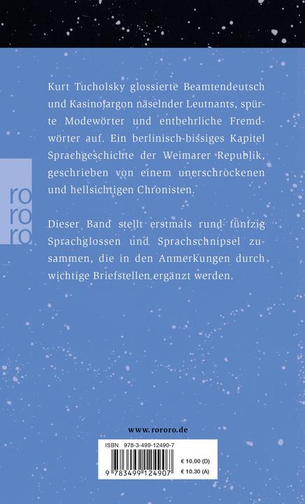 Produktbild Sprache ist eine Waffe (Deutsch, Kurt Tucholsky, 1989)