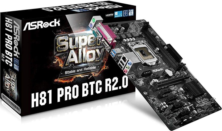 Actual product image AsRock H81 Pro BTC R2.0 (LGA 1150, Intel H81, ATX)