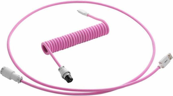 Immagine prodotto CableMod Pro Coiled Keyboard Cable USB-C to USB Type A, Strawberry Cream (1.50 m, USB 2.0)