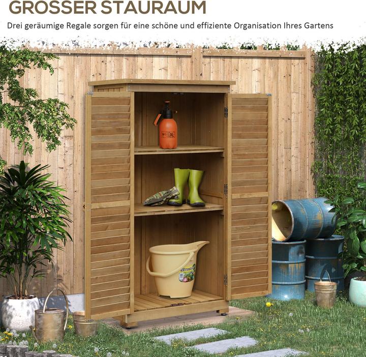 Produktbild Outsunny Gartenschrank mit Lamellentüren