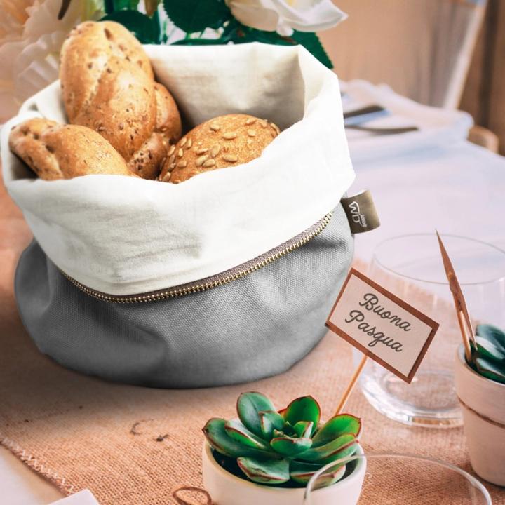 Actual product image Easy Life Cotton bread bag 20cm heatable, grey