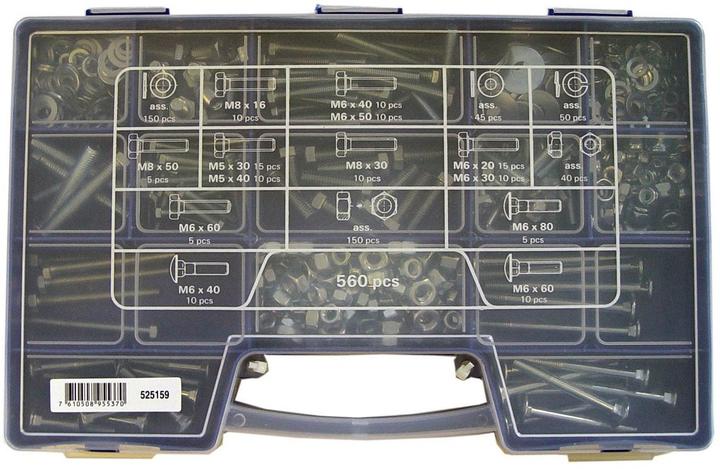 BestaPac Metallschraubenkoffer (560 Schrauben pro Stück)