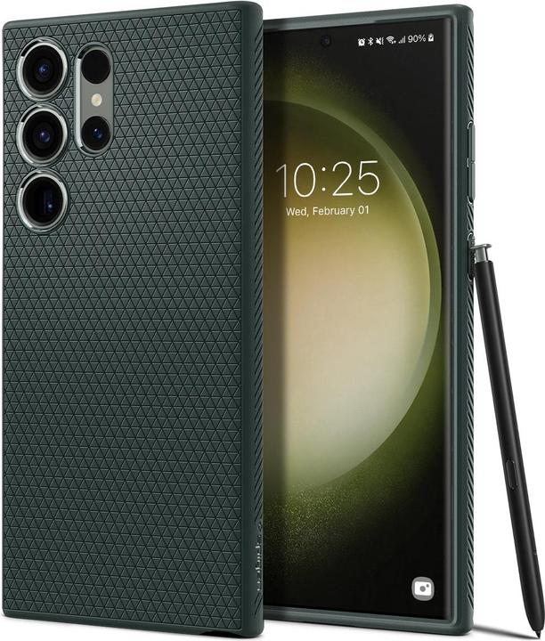 Productafbeelding Spigen Liquid Air hoesje voor S918B Samsung Galaxy S23 Ultra - afgrondgroen (Samsung Galaxy S23 Ultra)