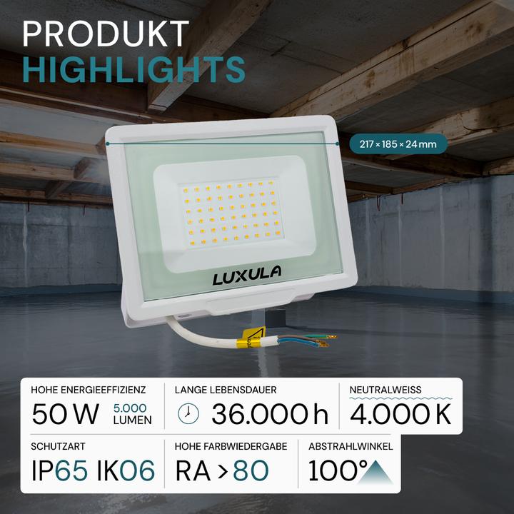 Actual product image Luxula LED floodlight (5000 lm, IP65)