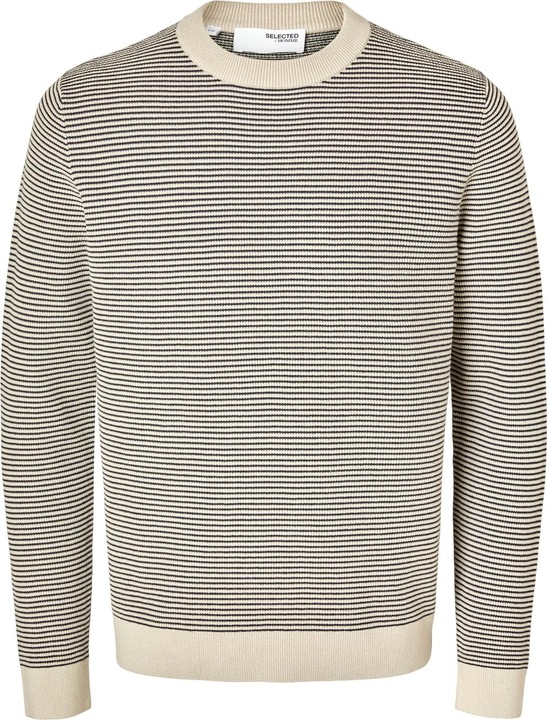 Produktbild Selected Homme Gestreifter Rundhals Strickpullover (XXL)