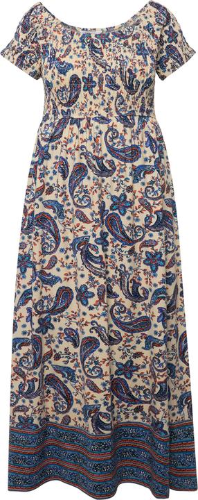 Produktbild Angel of Style Jersey-Maxikleid, A-Linie, Paisleydruck, gesmokte Büste, Halbarm (48)