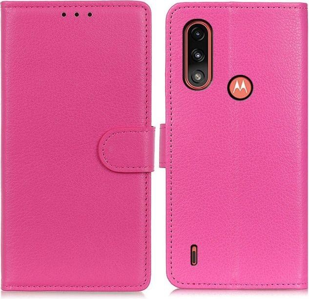 Actual product image MU Classic Litchi Leather Bookcover Series (Motorola Moto E7 Power)