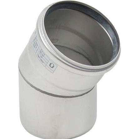 Blücher, Rohrverbindungstechnik, bøjn.30.0gr.110mm - m.O-ring RF AISI 304.Alm RF stål