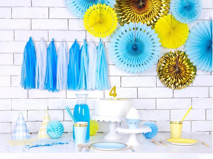 Produktbild Partydeco Girlande Quasten 1.5 m, Blau (1 Stück)