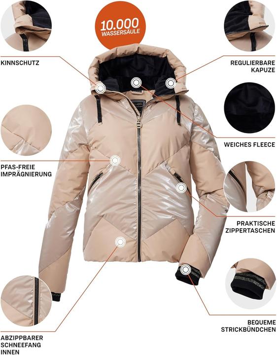 Immagine prodotto Killtec Giacca da Sci Trapuntata con Cappuccio e Gonna Neve Staccabile (38)