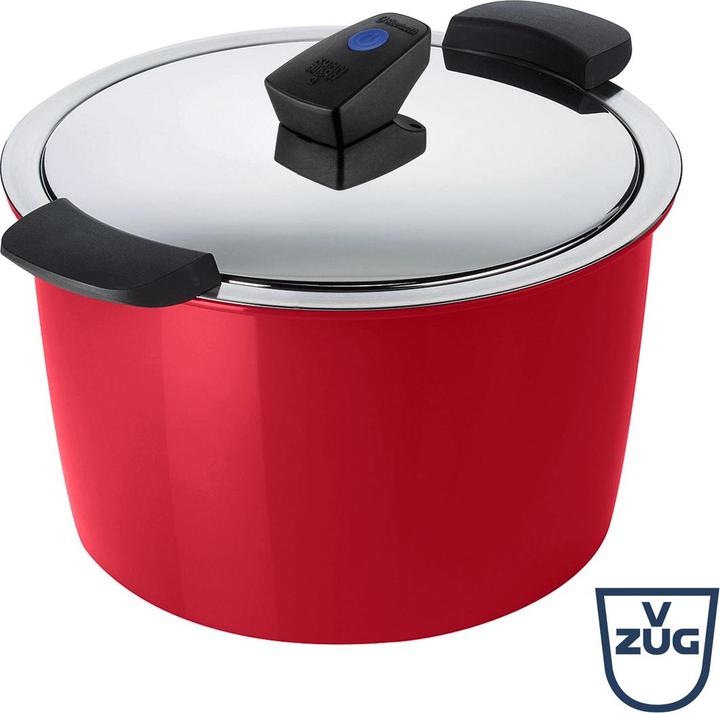 Actual product image Kuhn Rikon HOTPAN® COMFORT stew pot red 5.0 L · Ø 22 cm (Pot, Stainless steel, 22 x 20 cm)