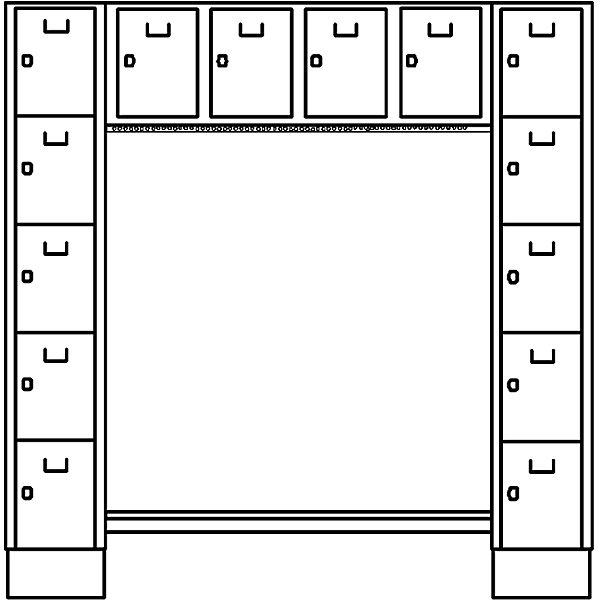 Actual product image Wolf Cloakroom system, open (180 cm, 185 cm)