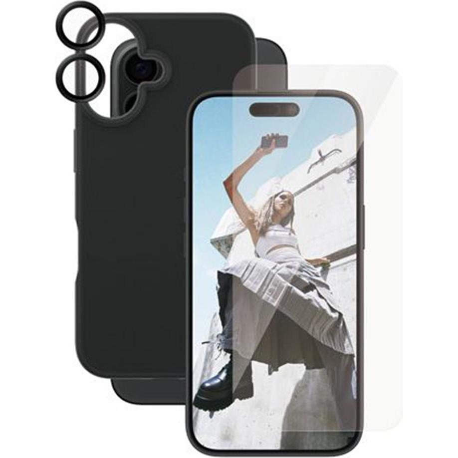 Care Fashion 3-in-1 Set (1 Stück, Apple iPhone 16), Smartphone Schutzfolie, Transparent