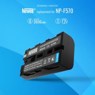 Actual product image Newell Set of DL-USB-C dual-channel charger and two NP-F570 rechargeable batteries for Sony