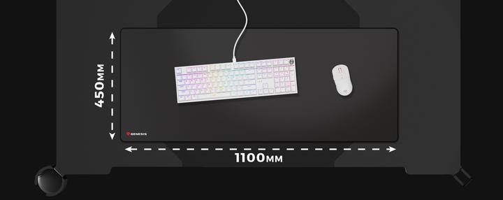 Image du produit Genesis Tapis de souris Carbon 500 Ultra Logo | Tapis de souris | 450 x 1100 x 2.5 mm | Noir (L)