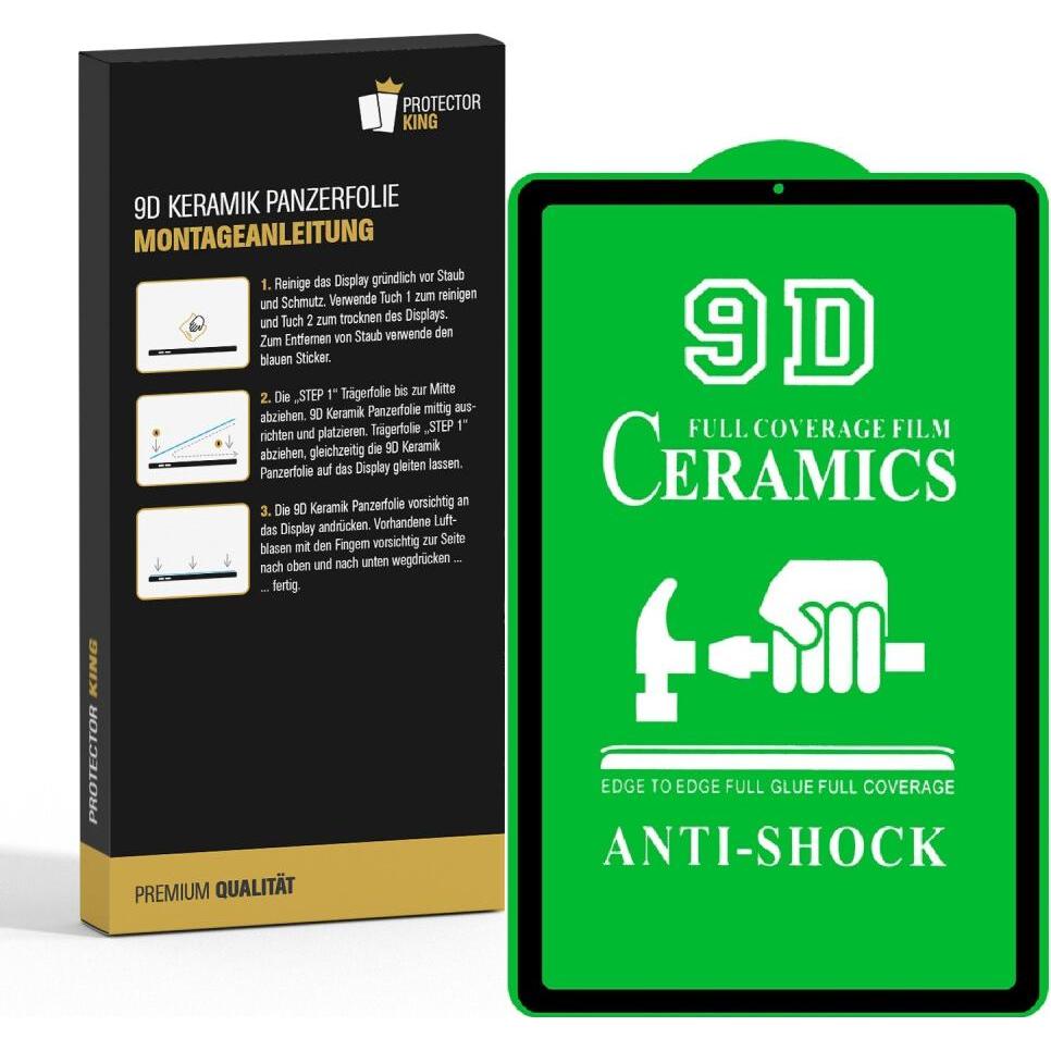 Thumbnail - Protectorking 6x Ceramic-Glass Full Cover HD Klar (6 Stück, Galaxy Tab S6 Lite), Tablet Schutzfolie