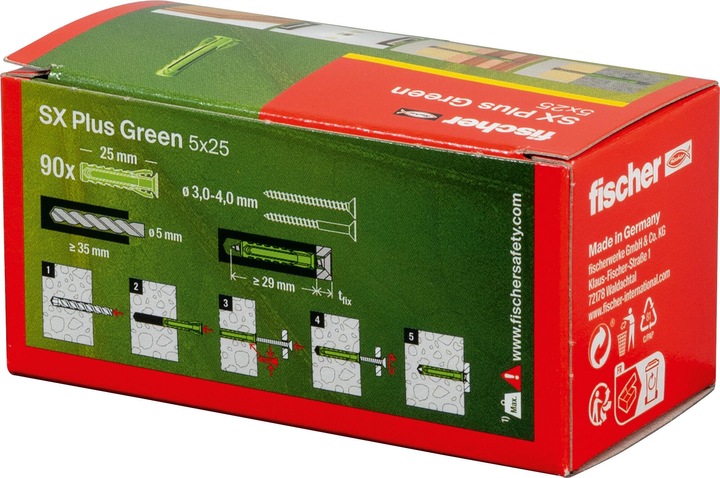 Image du produit Fischer Cheville SX Plus Green 5x25 (90 pcs)