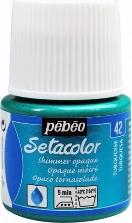 Actual product image Pebeo Setacolor Opaque (Shimmering turquoise, 45 ml)