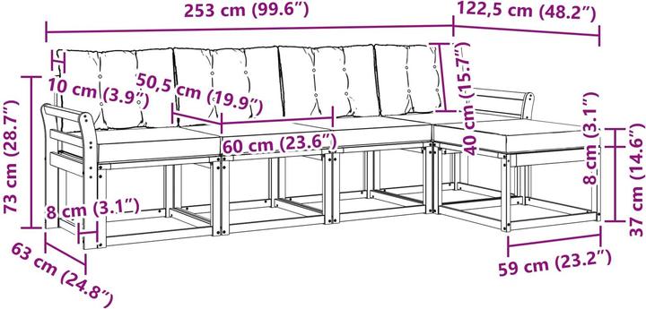 Produktbild vidaXL Outdoor-Sofa