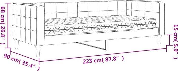 Produktbild vidaXL Tagesbett mit Matratze