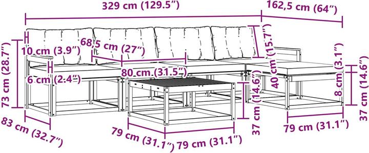 Produktbild vidaXL Outdoor-Sofa