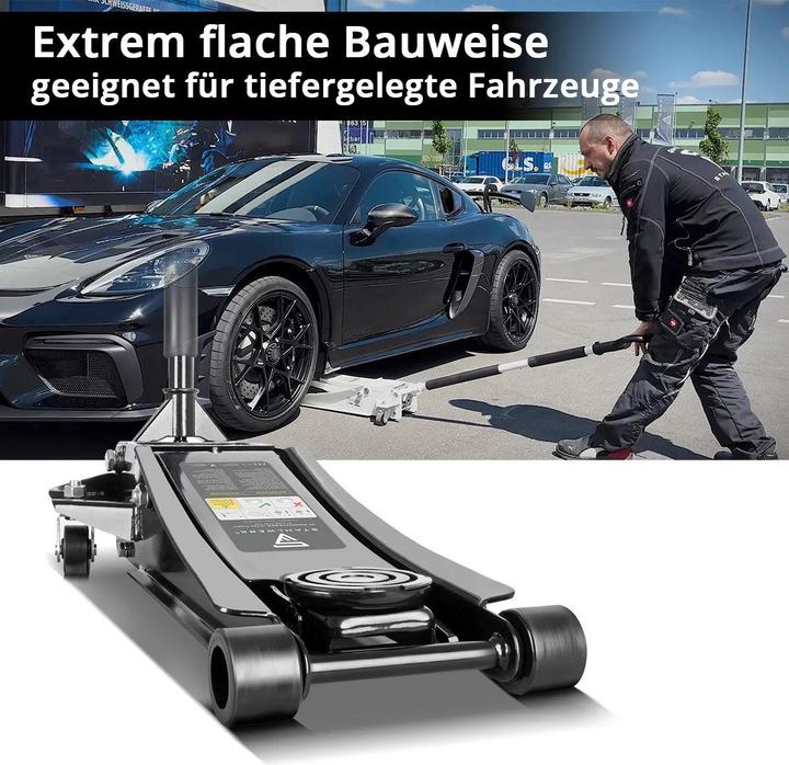 Produktbild Stahlwerk Wagenheber WHB-73 ST mit 3 t Tragkraft Gummirollen 73-500mm Hubbereich
