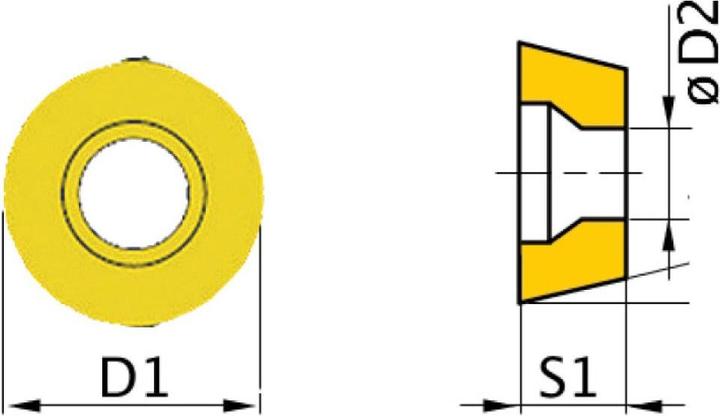 Actual product image Optimum Carbide replacement inserts ISO RNMM1003MO