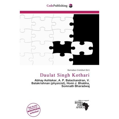 Daulat Singh Kothari, Fachbücher von Barnabas Cristóbal