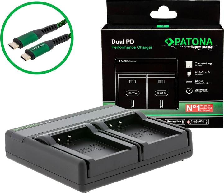 Produktbild Patona Dual PD Canon LP-E17 USB-C (Kamera Akku Ladegerät)